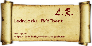 Ledniczky Róbert névjegykártya