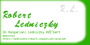 robert ledniczky business card